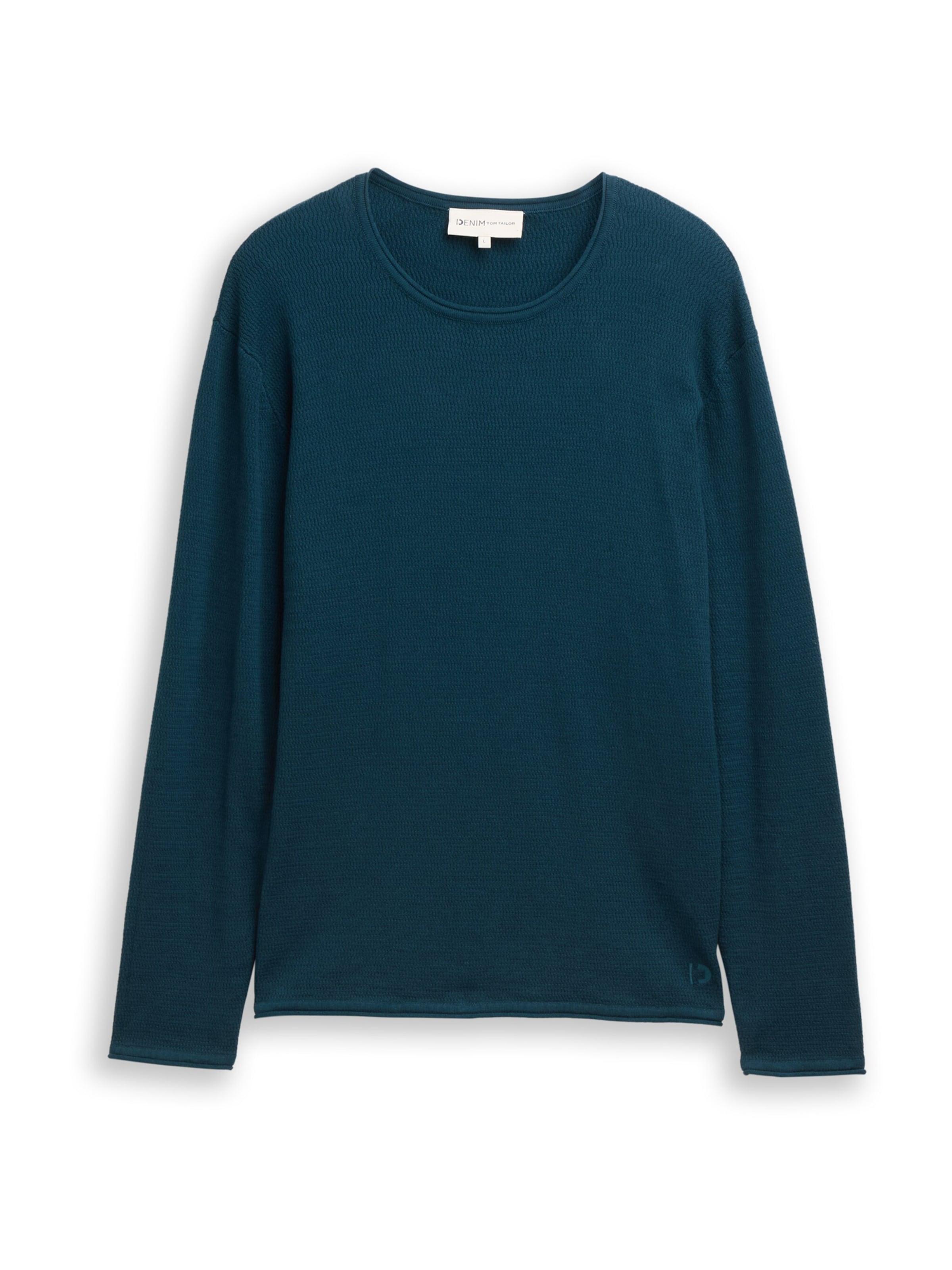 TOM TAILOR DENIM Sweter w kolorze niebieski: przód