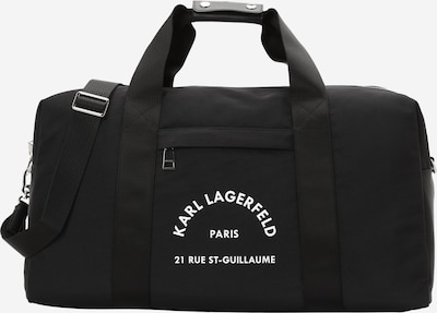 Karl Lagerfeld Viikonloppulaukku 'Rue St-Guillaume' värissä musta / valkoinen, Tuotenäkymä