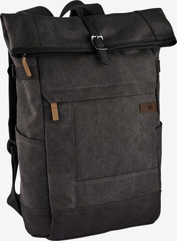 CAMEL ACTIVE AIR Rolltop Rucksack aus Canvas in Grau: predná strana