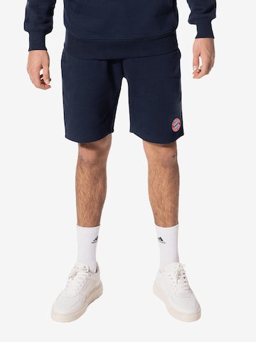 FC BAYERN MÜNCHEN Regular Pants 'Essentials' in Blue: front