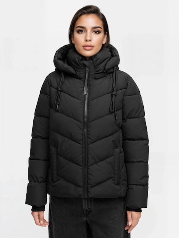 MARIKOO Jacke 'Sahnemausii N091' in Schwarz: Vorderseite