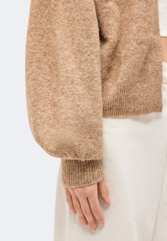 ABOUT YOU Knit cardigan 'Sydney' in Brown