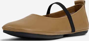 CAMPER Ballet Flats with Strap ' Right Nina ' in Brown: front