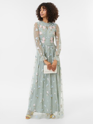 Frock and Frill Evening Dress in Green