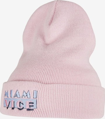 Merchcode Beanie 'Miami' in Pink: front