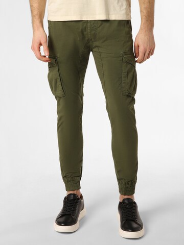 Tapered Pantaloni cargo di ALPHA INDUSTRIES in verde: frontale