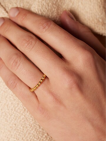 Lucardi Ring 'Glitzerndes Basic' in Gold