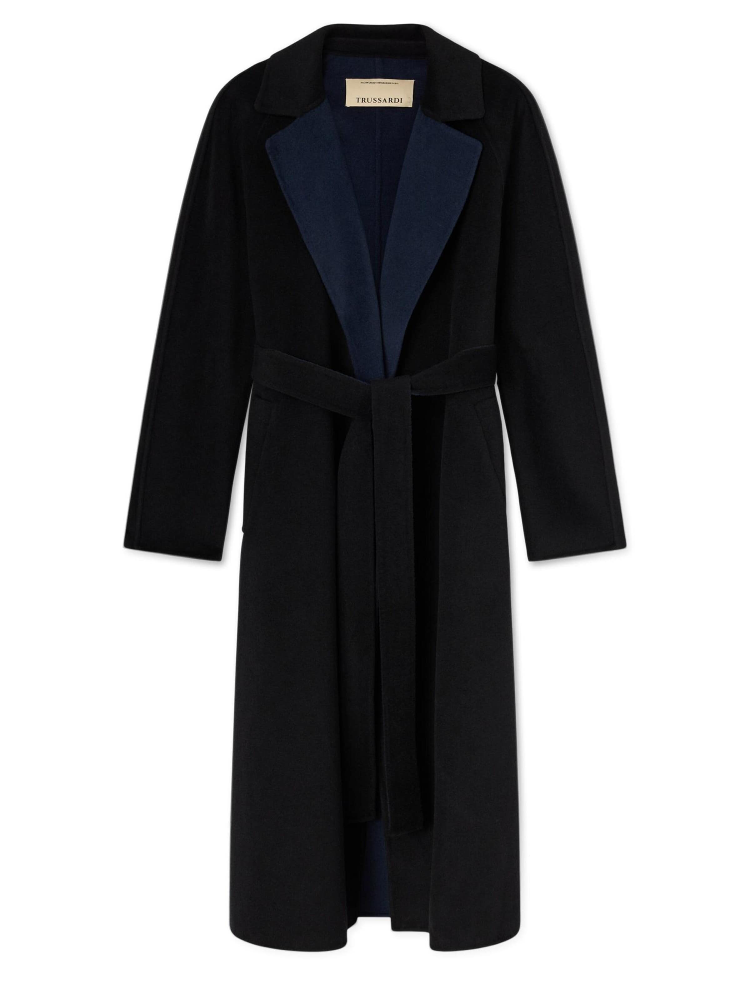 Trussardi - Abrigo de invierno en negro: frente