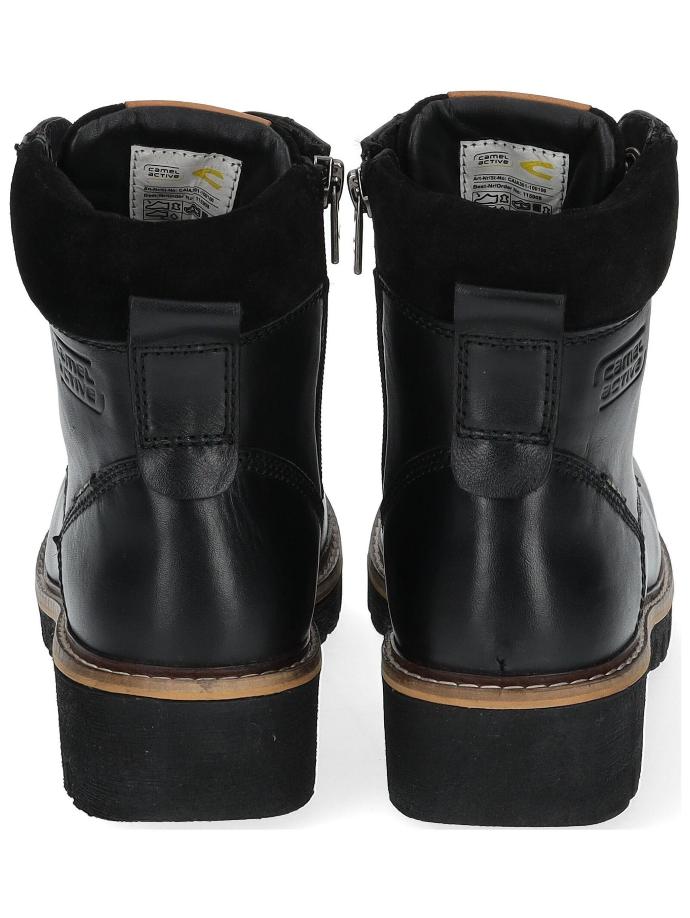 CAMEL ACTIVE Lace-Up Ankle Boots in Black