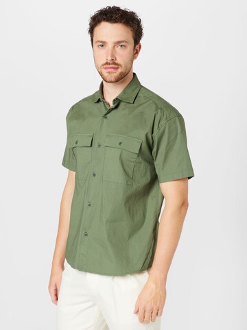 s.Oliver Regular fit Button Up Shirt in Green: front