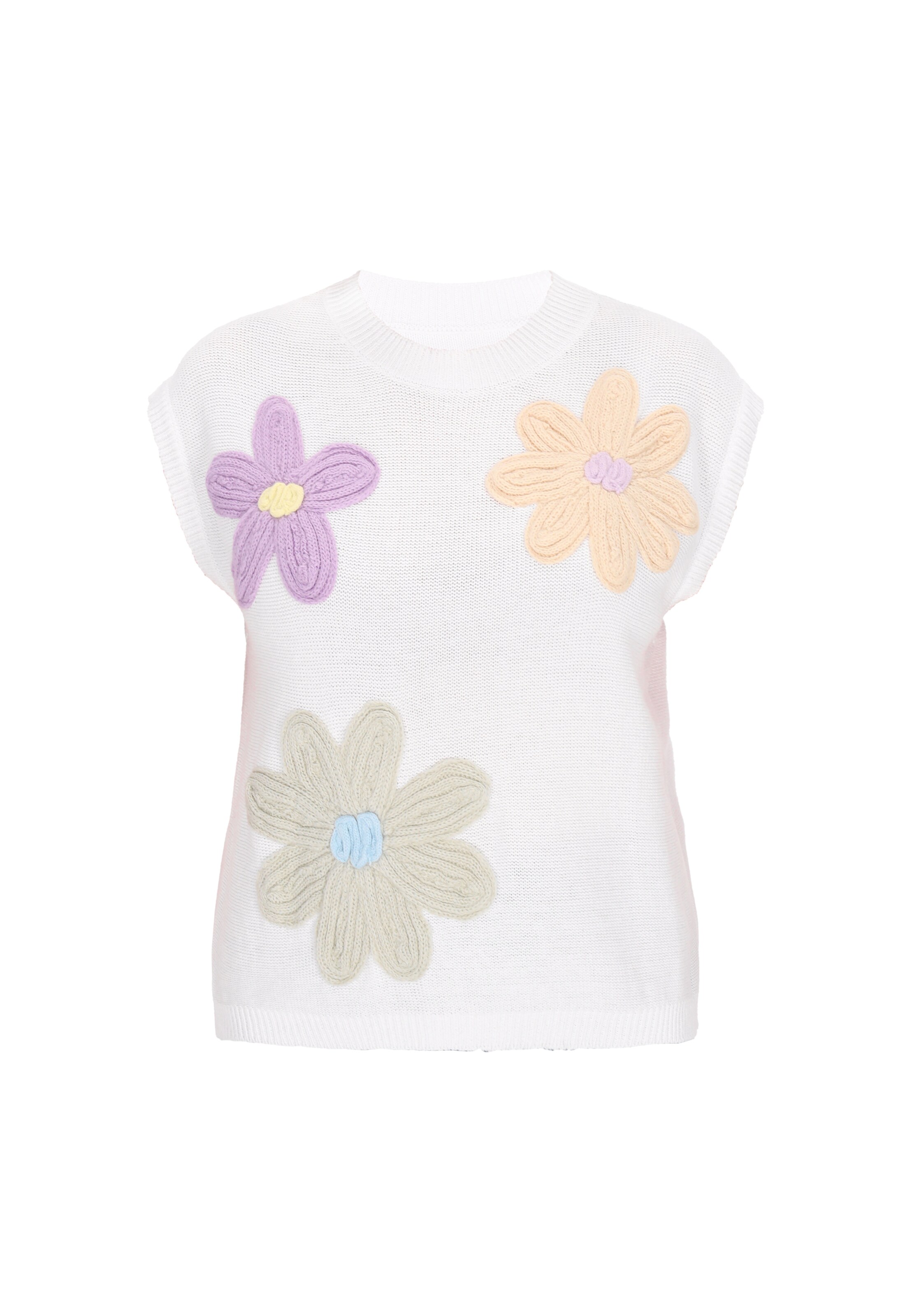 Gaya Tröja 'Festival' i pastellgrön / lila / aprikos / vit, Produktvy