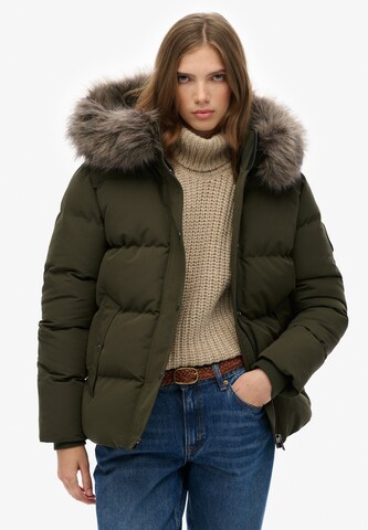 Superdry Winterjas 'Everest' in Groen: voorkant