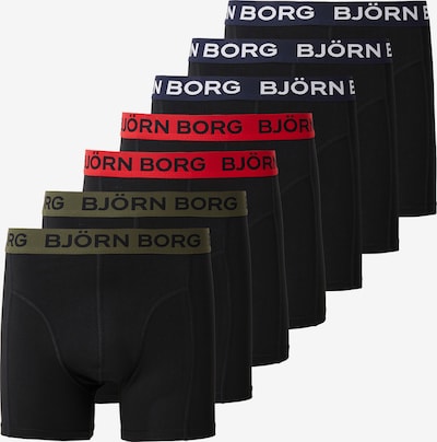 BJÖRN BORG Bokserishortsit koossa L värissä oliivi / punainen / musta / valkoinen, Tuotenäkymä