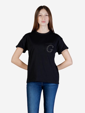 Maglietta 'SS CN POCKET G LOGO TEE W6GI17 K3037' di GUESS in nero: frontale