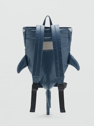 MANGO KIDS Reppu 'Shark' värissä sininen