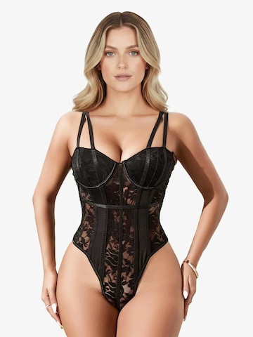 Body modelant 'Kanten Shaper Body Ruby' Shapetape en noir : devant