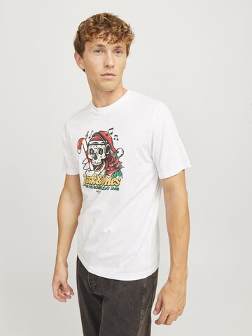 JACK & JONES Shirt 'X-mas' in Wit