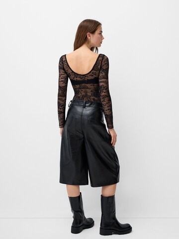 Bershka Shirt bodysuit in Black