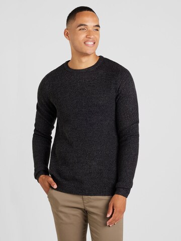 JACK & JONES Trui 'JJELEWIS' in Grijs: voorkant