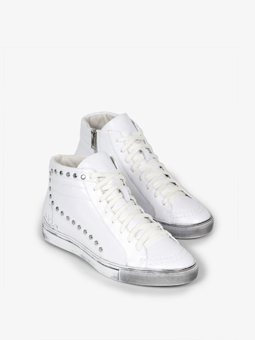Scalpers High-Top Sneakers in White