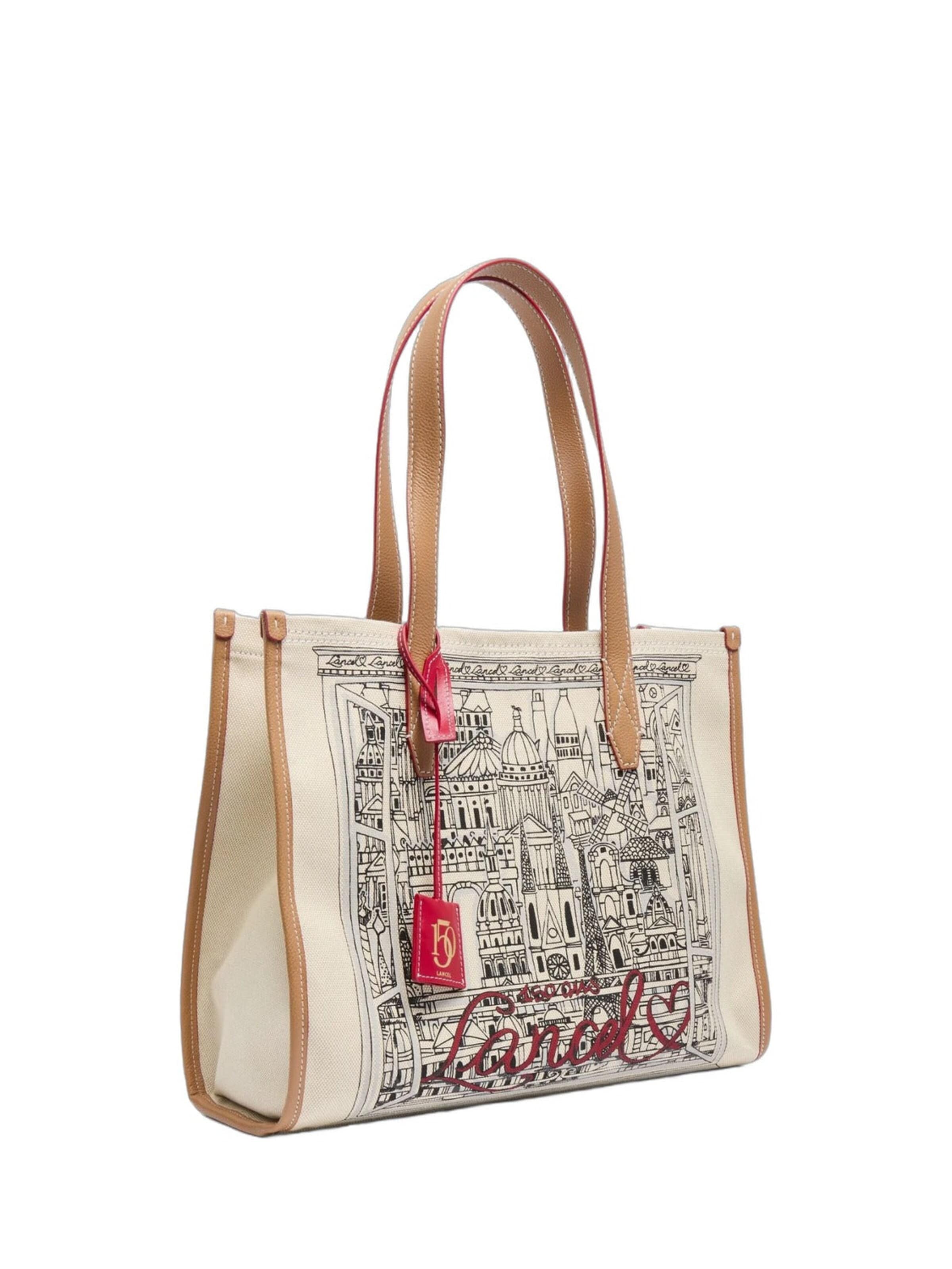 Shopper 'Lancel Capsule Cabas L Toile Naturel Beige' di Lancel in beige