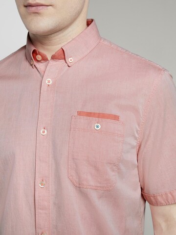 TOM TAILOR Regular fit Button Up Shirt in Orange