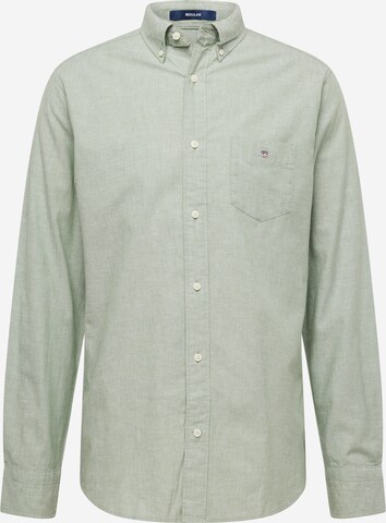 GANT Regular fit Button Up Shirt in Green: front