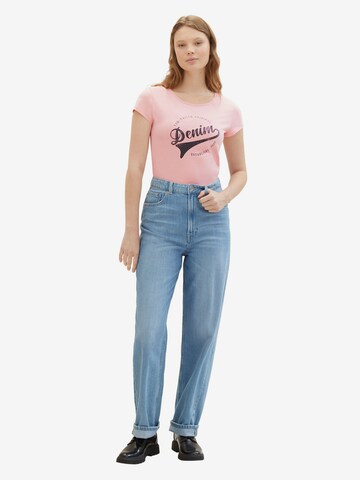 TOM TAILOR DENIM T-Shirt in Pink