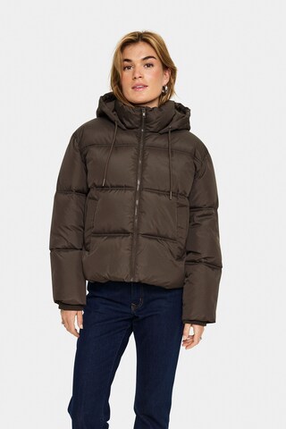 SAINT TROPEZ Winterjacke 'SZFey' in Braun: Vorderseite