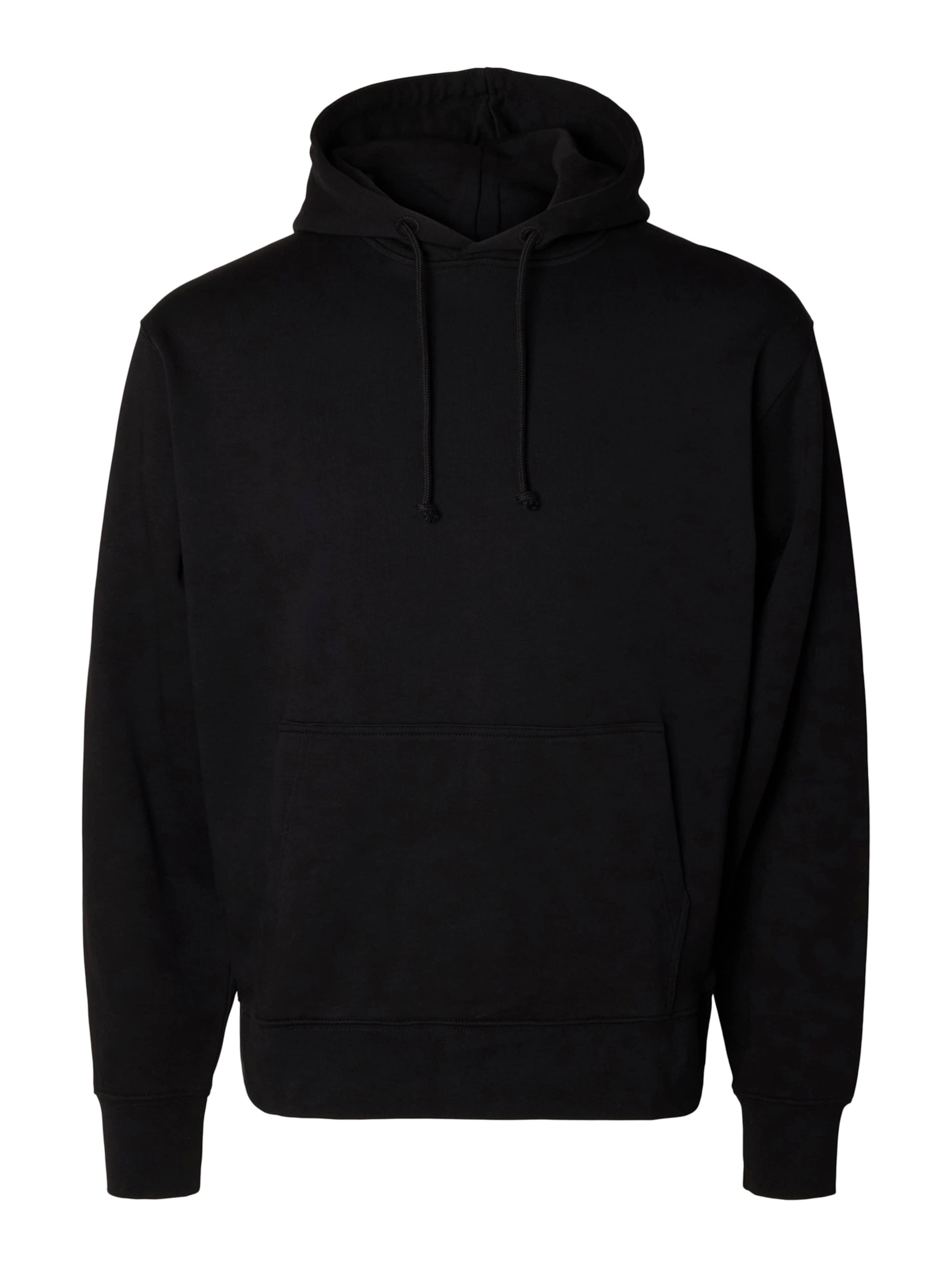SELECTED Sweat-shirt 'SLMRELAXLUKE' en S en noir, Vue avec produit