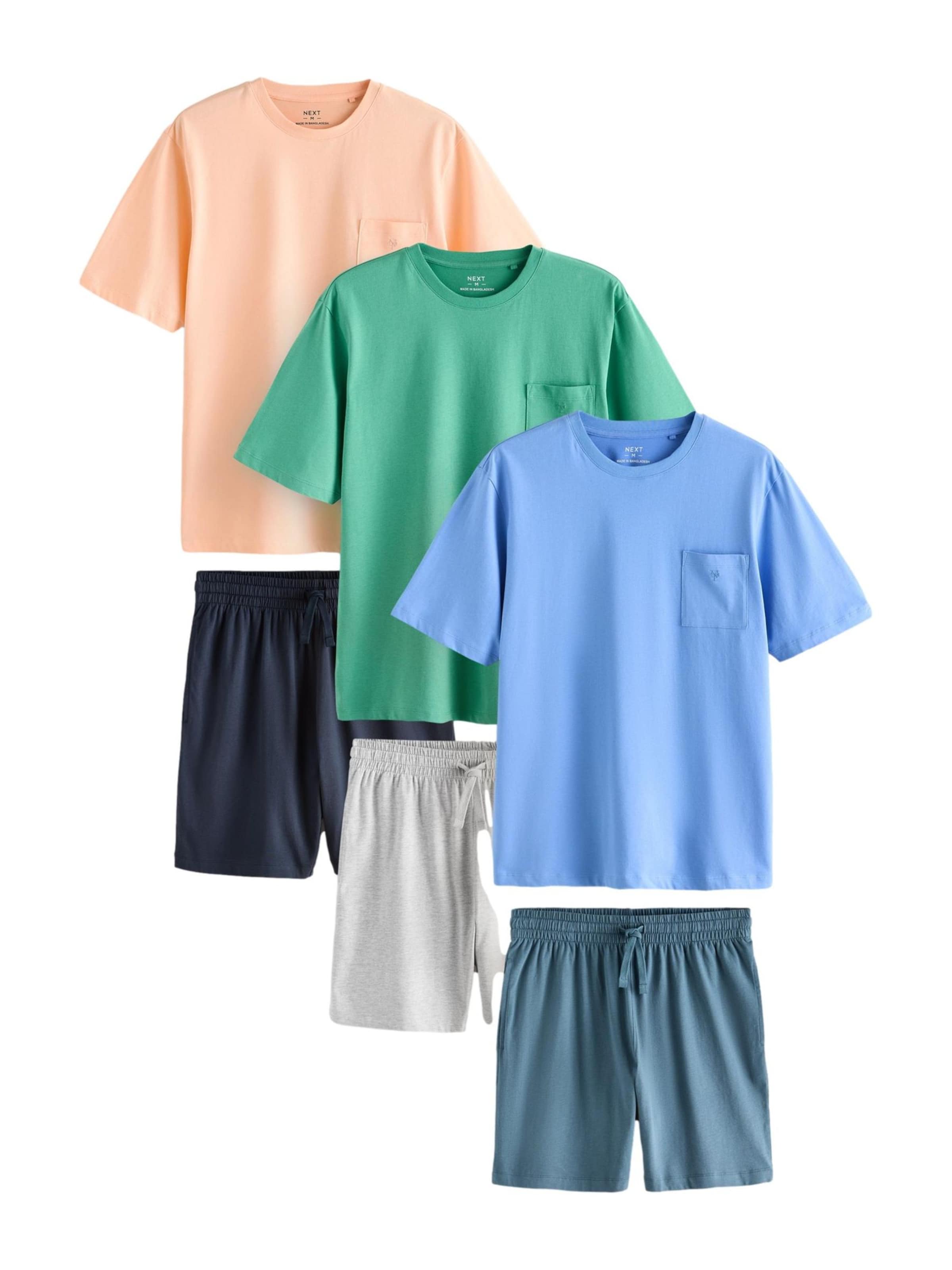 Next - Pijama corto en azul: frente