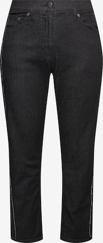 juoda Ulla Popken Siaurėjantis Džinsai: priekis