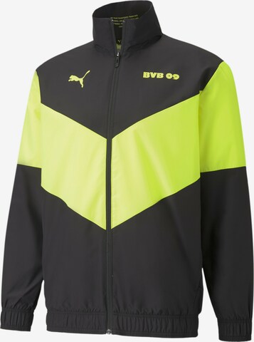 Veste de sport 'BVB Prematch' PUMA en noir : devant