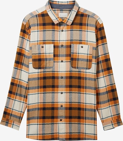 TOM TAILOR Men + Skjorta i marinblå / orange / vit, Produktvy
