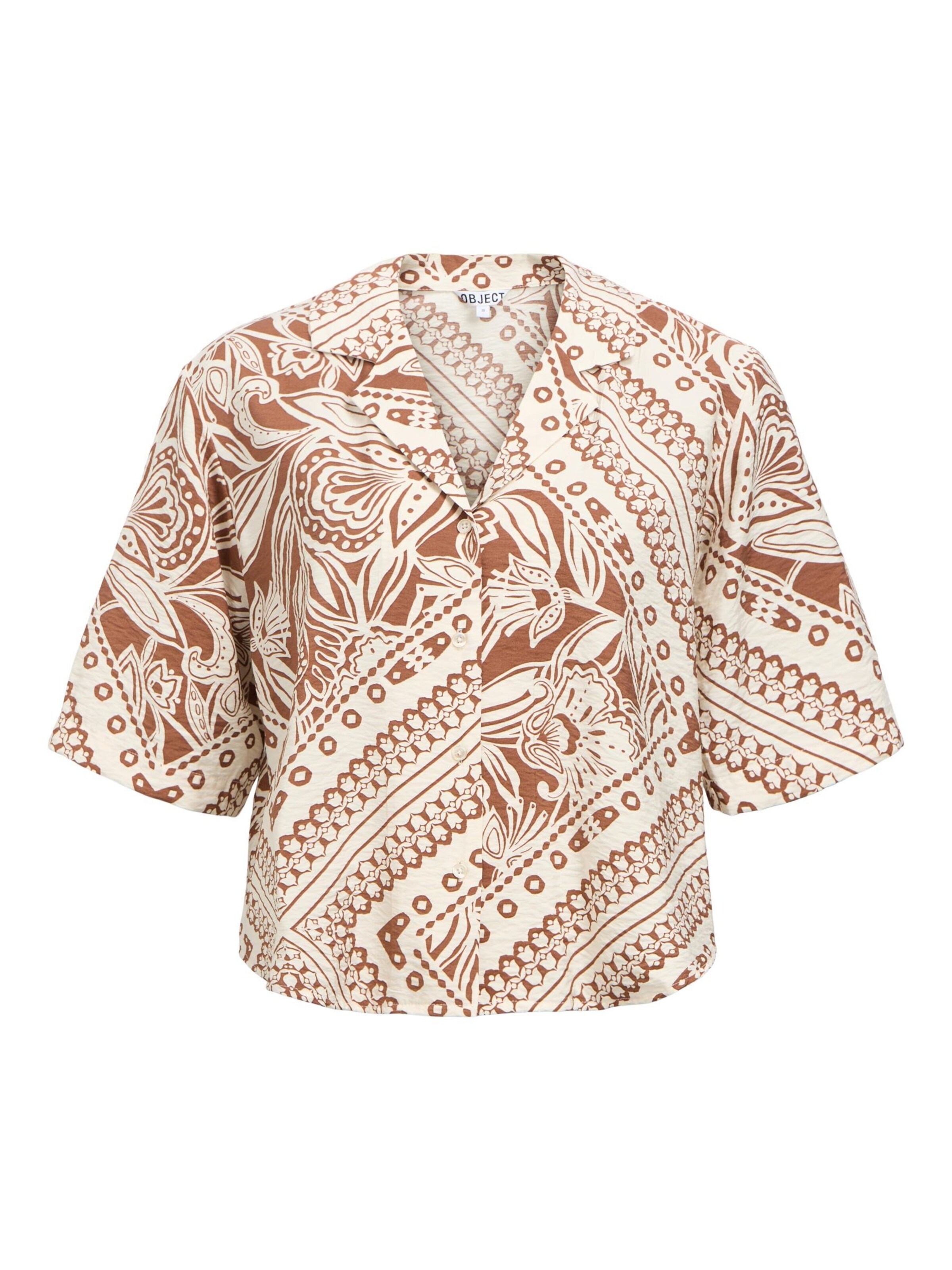 OBJECT Blouse 'OBJLydia' in Brown: front