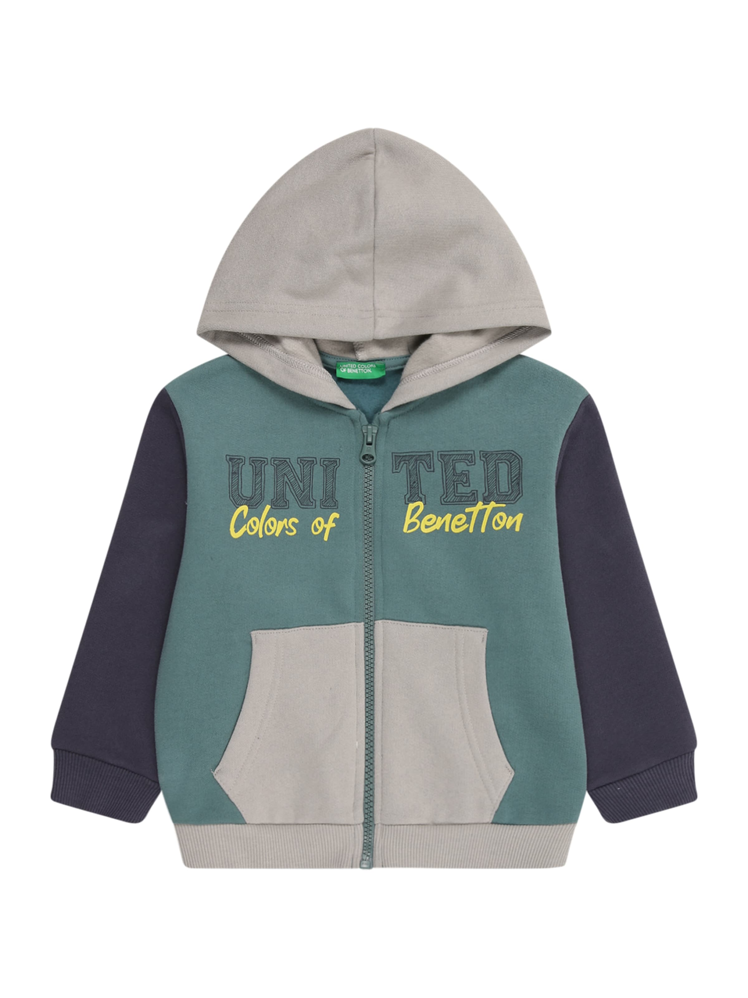 UNITED COLORS OF BENETTON Ζακέτα φούτερ σε πράσινο: μπροστά