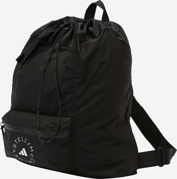 ADIDAS BY STELLA MCCARTNEY Спортна фитнес чанта 'Gym Sack' в черно: отпред