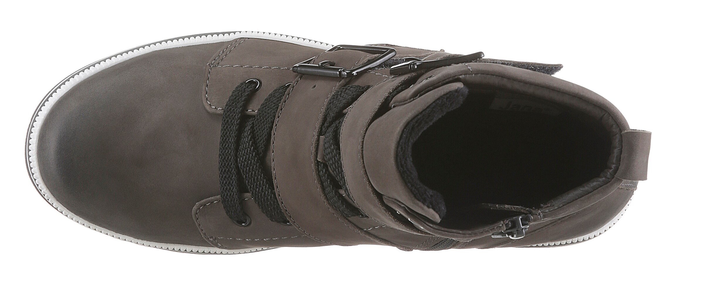 JANA Schnürstiefelette 'Sitane' in Grau