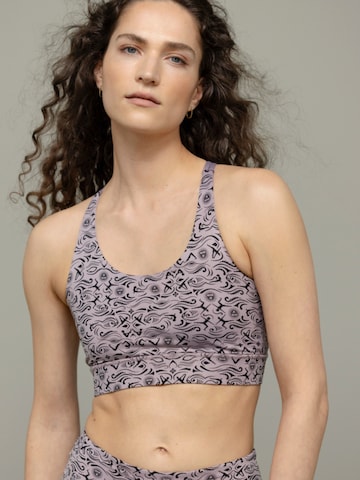 Reggiseno sportivo 'Criss Cross' di Hey Honey in lilla: frontale