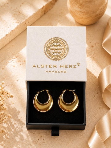 Alster Herz Ohrringe 'DEAUVILLE'‌‌‌‌‌‌ in Gold