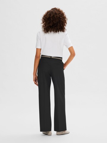 SELECTED FEMME Wide leg Pantalon in Zwart