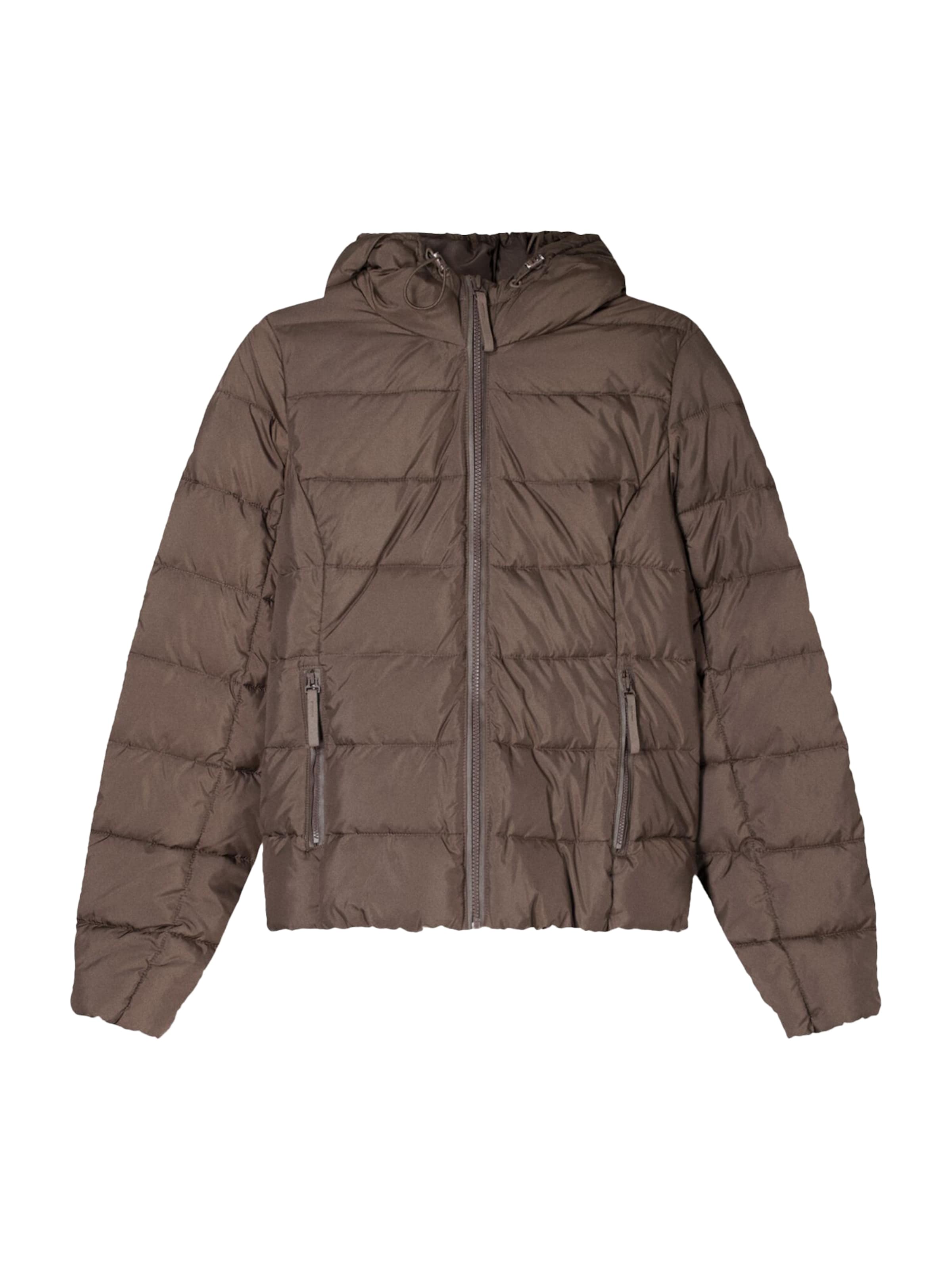 BershkaPrijelazna jakna - smeđa boja: prednji dio