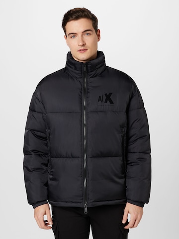 ARMANI EXCHANGE Winter Jacket in Black: front