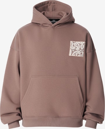 Sweat-shirt MARTIN VALEN en marron : devant