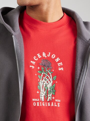 JACK & JONESMajica 'JORCATSKILLS SKULL' - crvena boja