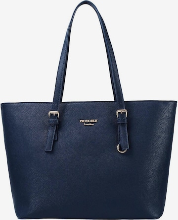 Princely London Shopper 'Beverly' in Blau: Vorderseite