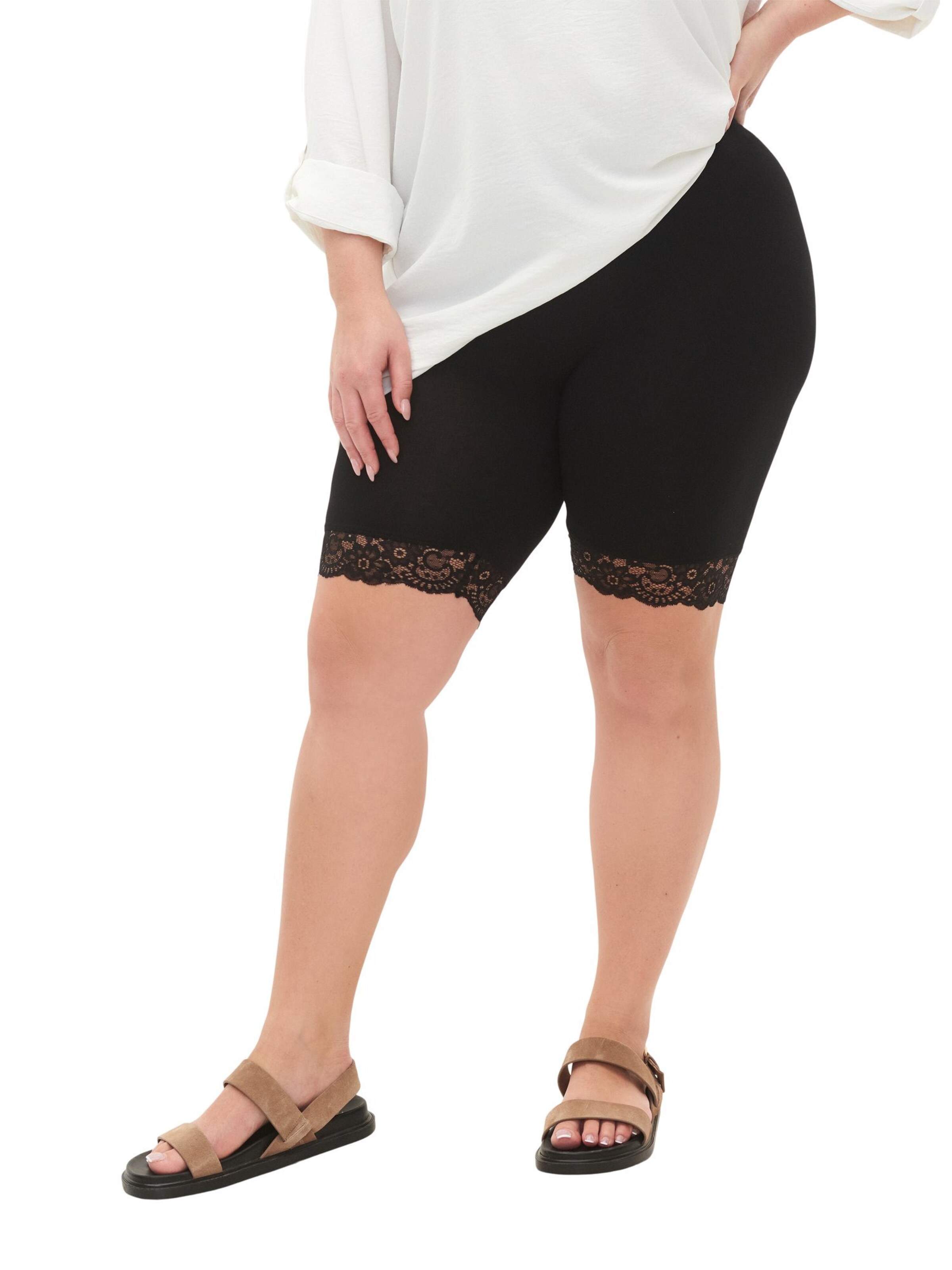 Zizzi Skinny Legíny - Čierna