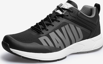 CAMP DAVID Sneaker im Jacquard-Strick mit Rubber Logo in Schwarz: Vorderseite