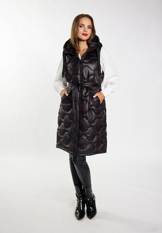 Gilet di faina in nero