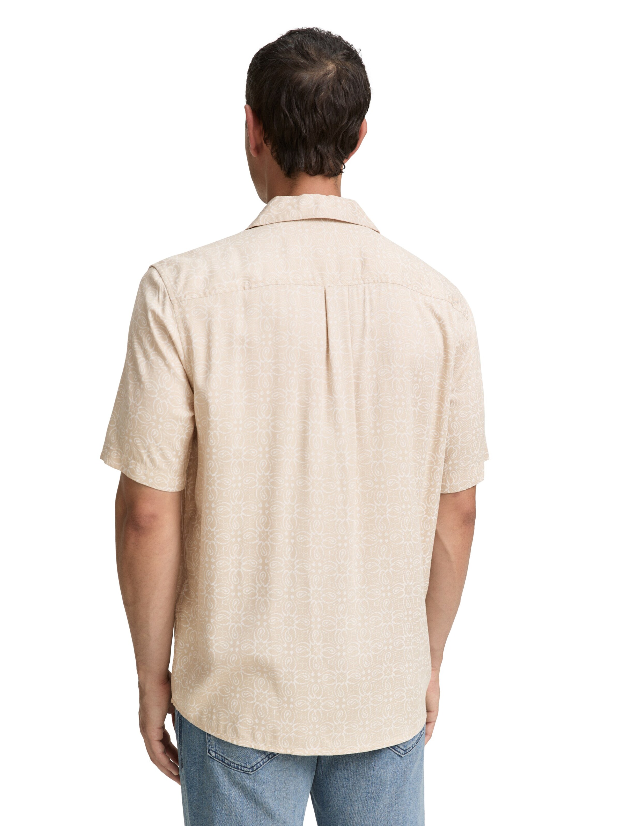 TOM TAILOR Comfort fit Button Up Shirt in Beige